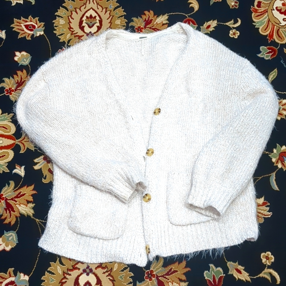 🎉LAST CHANCE🎉 NWT Free People Nevermind Cardigan / Creme Brulee